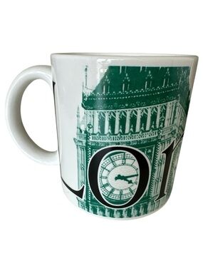 Vintage Starbucks London Big Ben Clock White Ceramic City Mug Collector Series
